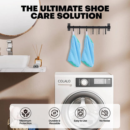 Shoe Washing Machine Bag: Laundry Shoe Bag for Washer and Dryer - 2pc Reusable Shoe Cleaning Bag for Sneaker Tennis Shoes Unstain Cleaner Kit (Yellow 2pcs)
