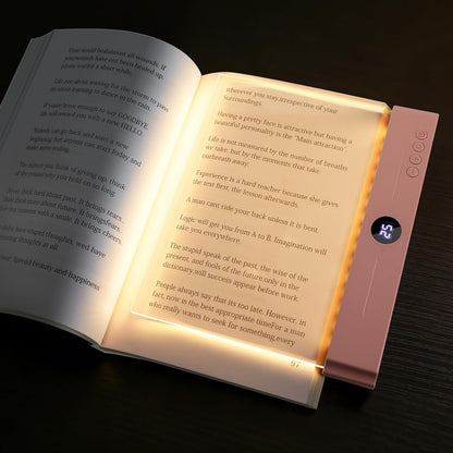LED Book Light, 3 Color Temps & Stepless Dimming, Night Reading with Timer | 2-In-1 Rechargeable Clear LED Flat Reading Light and Night Light. Perfect for Night Reading and Bookish Gifts(Black)
