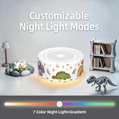 Kipcush White Noise Machine for Baby & Adults, 30 Soothing Sounds, Sleep Sound Machine with 8 Color Night Light, Memory Function, White Noise for Sleeping, Nursery, Office, Travel & Relaxation