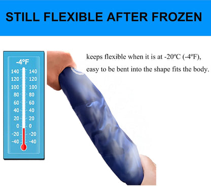 Koo-Care Large Flexible Gel Ice Pack for Injuries Reusable Hot Cold Compress - Fit for Shoulder Arm, Back, Hip, Knee, Shin, Foot Pain Relief, Swelling, Physical Therapy (L, 11" x 14") Pack of 2