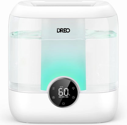 DREO 6L Humidifiers for Bedroom, 60H Runtime, 28 dB Quiet, HM524, Black