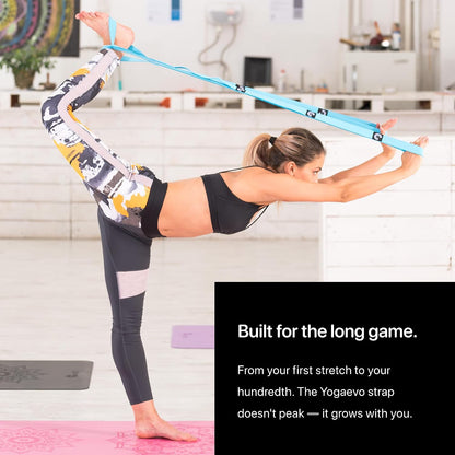 YogaEVO Elastic Stretching Strap with Loops for Physical Therapy