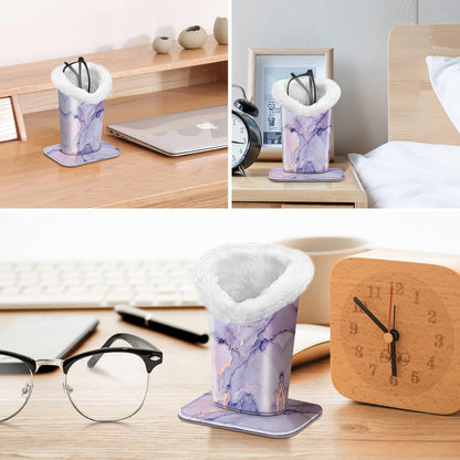 FINTIE Plush Lined Eyeglasses Holder, Glasses Stand Case For Nightstand | Soft Plush Lining, Bedside Eyeglasses Holder, Office Desktop Organizer, Small Item Storage, Anti-Scratch - Colors B