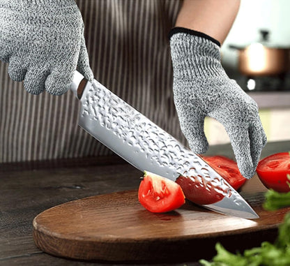 Cutting Gloves, Food Grade Level 5 Protection, Safety Kitchen Cut Gloves for Oyster Shucking, Fish Fillet Processing, Mandolin Slicing, Meat Cutting and Wood Carving. (Violet-Medium 2 Pairs)