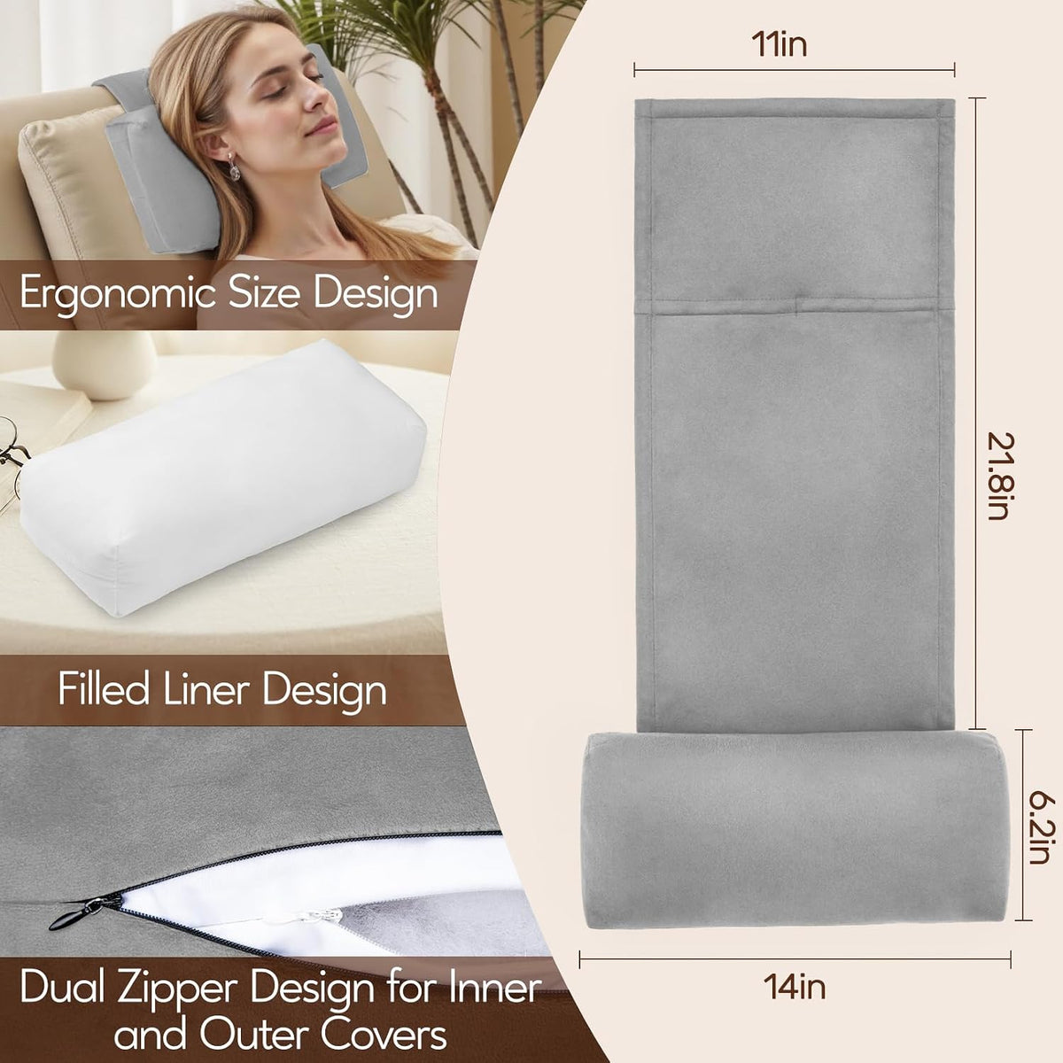 Neck Pillow for Recliner Chair, Adjustable Recliner Pillow for Headrest