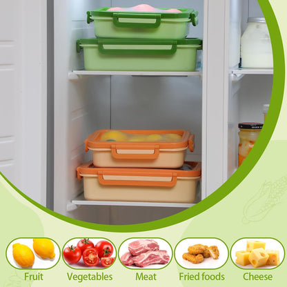Reallnaive 4 Pcs Large Silicone Fruit Storage Box Anti-oxidation Avocado Saver Keeper Reusable Fridge Containers for Fruit Vegetable Tomatoes Garlic Lemons Potatoes Apples