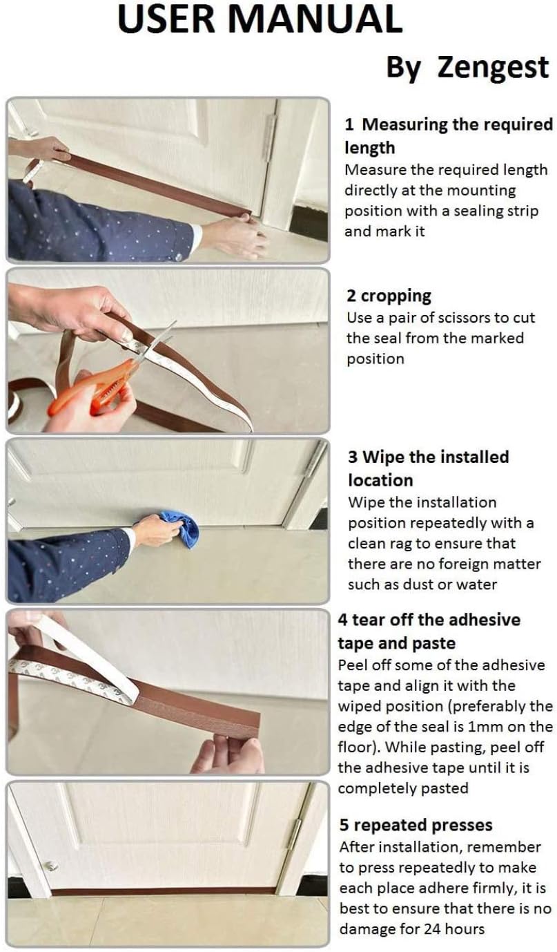 Door Strip Bottom, House and Glass Shower Door Seal Strip for Side of Door(Transparent), 1" x 16.4'