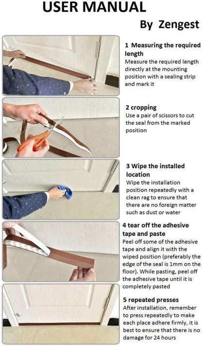 Door Strip Bottom, House and Glass Shower Door Seal Strip for Side of Door(Transparent), 1" x 16.4'