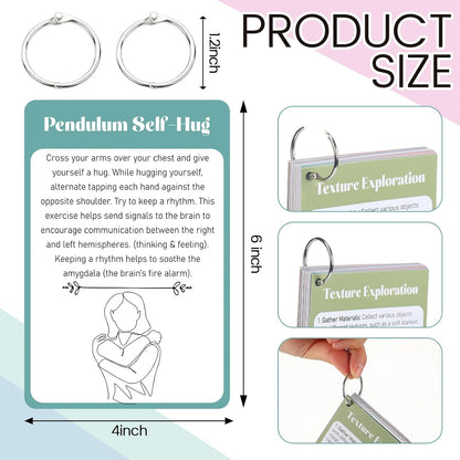 32 Pcs Somatic Therapy Exercise Cards 5.9 x 4 Inches Mindfulness Cards Coping Skills for Nervous System Regulation, Relieve Anxiety, Reconnect with Your Body, and Find Comfort
