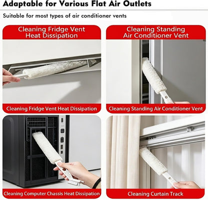 Home Detail Cleaning Kit, Crevice Cleaning Brush, 5-in-1 Detail Duster, Replacement Pads, Microfiber Sleeves and Storage Bag for Window Tracks, Air Vents, Kitchen and Bathroom
