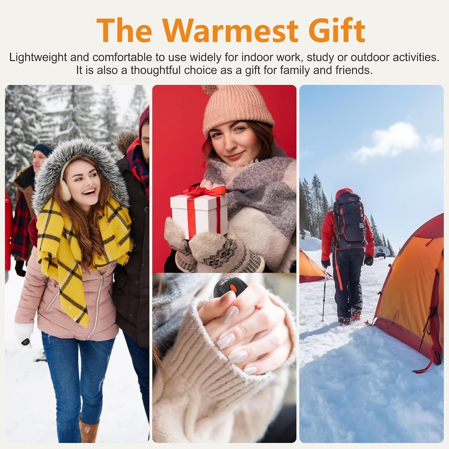 Hand Warmers Rechargeable 2Pack,14000mAh Electric Hand Warmers with Charging Case,Quick Charge Portable Heater,Gifts for Christmas,Winter,Outdoor,Camping,Hunting Accessories