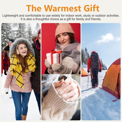 Hand Warmers Rechargeable 2Pack,14000mAh Electric Hand Warmers with Charging Case,Quick Charge Portable Heater,Gifts for Christmas,Winter,Outdoor,Camping,Hunting Accessories