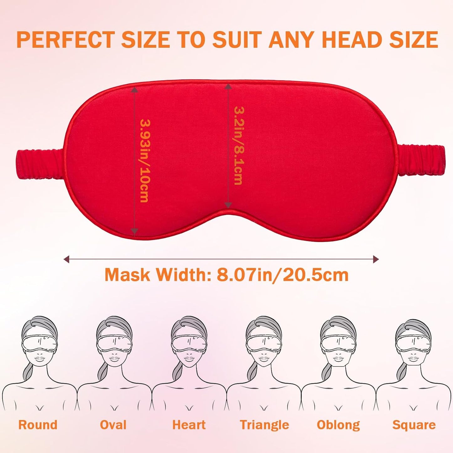 Amrules Sleep Mask Set of 2, Adjustable Silk Eye Mask for Sleeping, Soft Sleeping Eye Shade Cover for Women, Good for Blocking Light, Reducing Puffiness, Enhancing Sleep Quality (Blush Pink & Black)