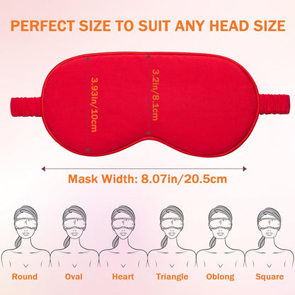 Amrules Sleep Mask Set of 2, Adjustable Silk Eye Mask for Sleeping, Soft Sleeping Eye Shade Cover for Women, Good for Blocking Light, Reducing Puffiness, Enhancing Sleep Quality (Blush Pink & Black)