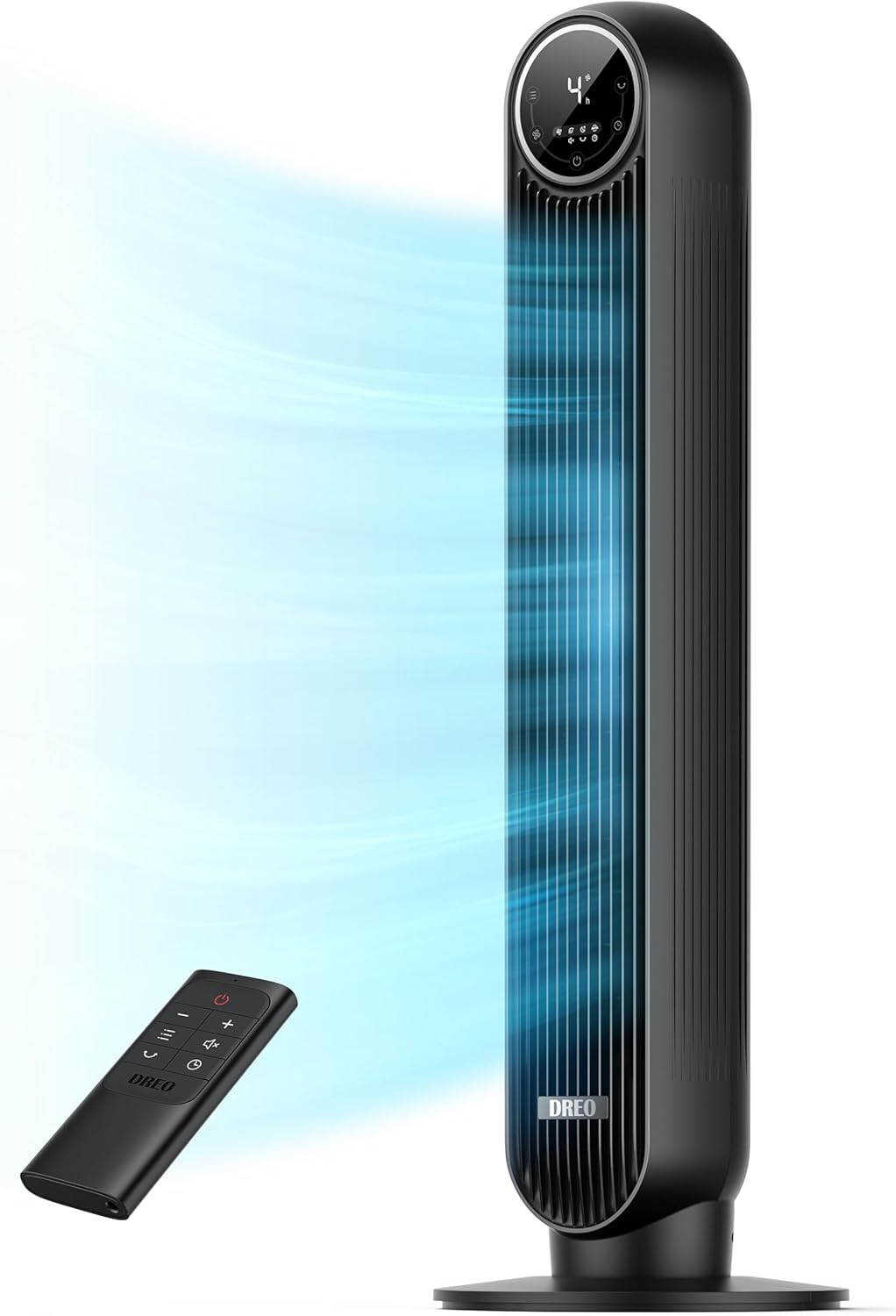 DREO Tower Fan for Bedroom, 28ft/s High Velocity, 9 Speeds, DC Motor