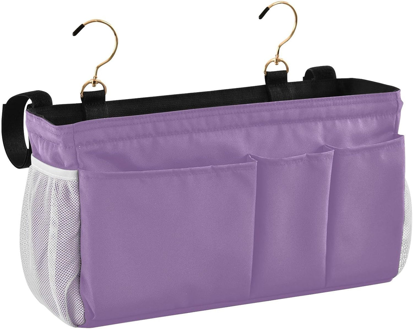 Warm Purple Bedside Caddy Bedside Storage Organizer Hanging Storage Bag for Bunk and Hospital Beds, Dorm Rooms Bed Rails