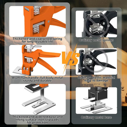 [Upgrade] Labor Saving Arm Jack 2 Pack,15.5 Inch Stainless Steel Furniture Lifts with Handbag,Hand Furniture Jack Lifter Tool for Installing Cabinets,Flooring&Windows,Load 440LBS
