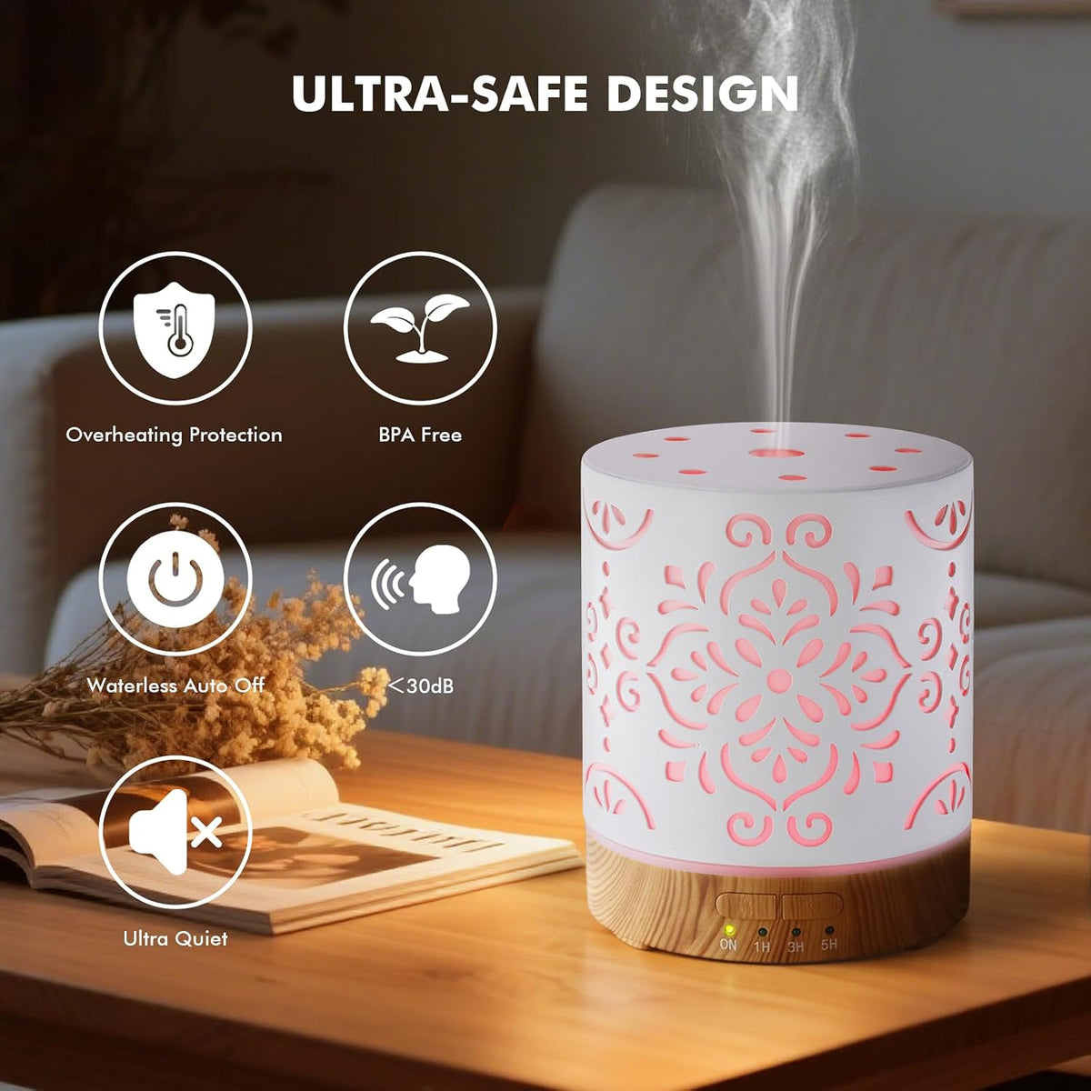 EQUSUPRO Essential Oil Diffuser for Home Fragrance & Aromatherapy
