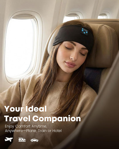 Sleep Headphones Bluetooth 5.4 Headband, Wireless Sleep Headphones with Ultra-Thin HD Stereo Speakers for Side Sleepers, Sweatproof Sports Headband for Workout Yoga Running Cool Gadget Unique Gifts