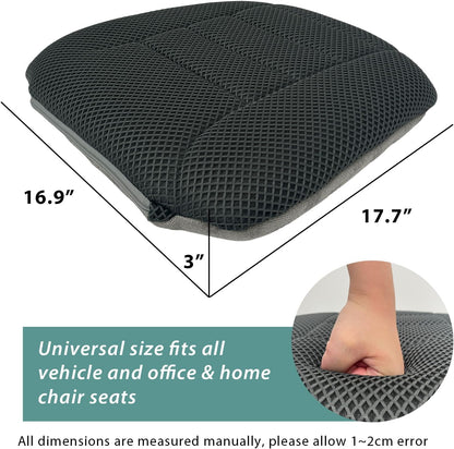 AEROiVi Car Seat Cushion Breathable Mesh Non-Slip Comfort Seat Truck Office | Car Seat pad for Driving 3D Air Mesh Car Seat Protector Works with Truck SUV and Office Chair Home Quick Drying Washable