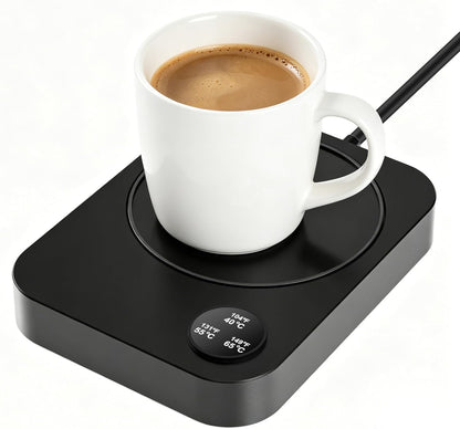 Coffee Mug Warmer for Desk with 3 Temperature Settings & Auto Shut Off, Warmer for Tea, Milk, Coffee, Candle, Coffee Cup Warmer for Office and Home Black (Medium)