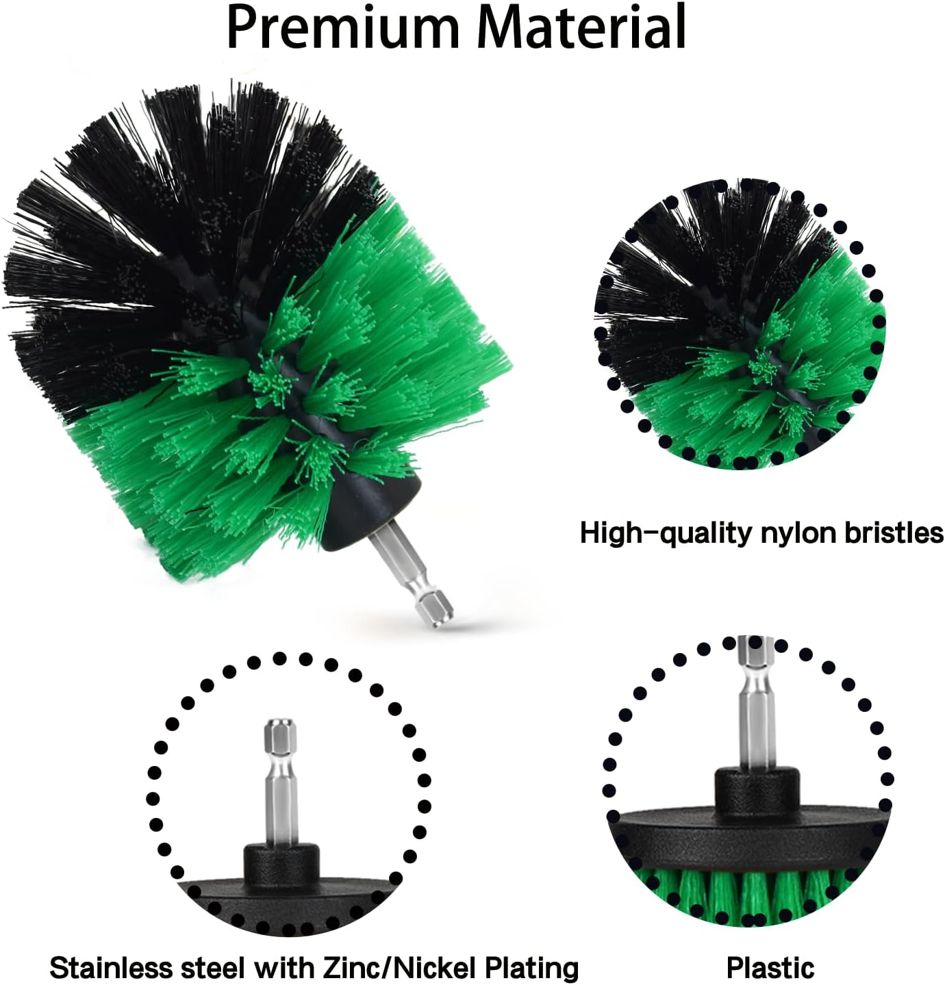 8 Pack Drill Brush Attachment Set, 1/4in Power Scrubber Brush + Extend Long Rod, Multi-Purpose Power Cleaning Scrub Brush for Bathroom, Tub, Tile, Corner, Floor(Red)