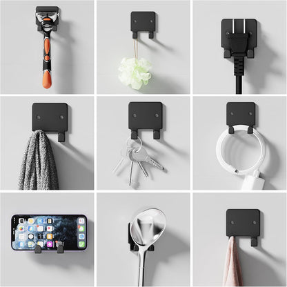 GTK Key Holder for Wall Key Hooks with Tray and 6 Hooks, Wall Mounted Key Holder for Hallway, Key Rack with Shelf for Mail Storage (Black)