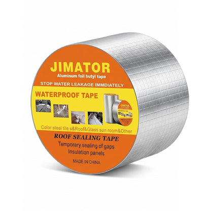 Butyl Waterproof Tape with Foil Backing, 2 Inch x16 Feet, Silver | Incredibly Sticky, Puncture-proof, Weather-resistant, for Metal, Plastic, Roofing Materials