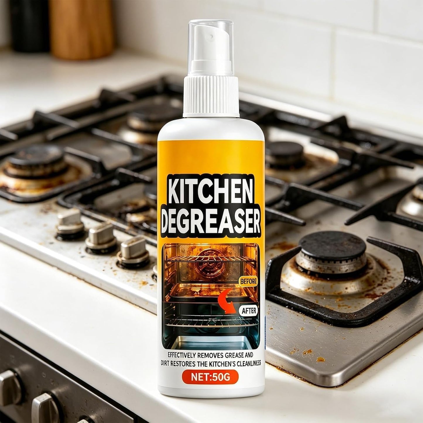 Greasekiller Spray, Kitchen Degreaser, Greasekiller BBQ Spray,Grease KillerSpray Grill Cleaner,Grill Degreaser For Outdoor Grill, (2PCS*120ML)