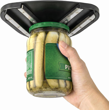 Under Cabinet Jar Opener Double U Grip Bottle Opener for Arthritis | Bottle Opener for Any-Size Lid Easily Unscrew Bottle & Can Opener for Weak Hands and Seniors
