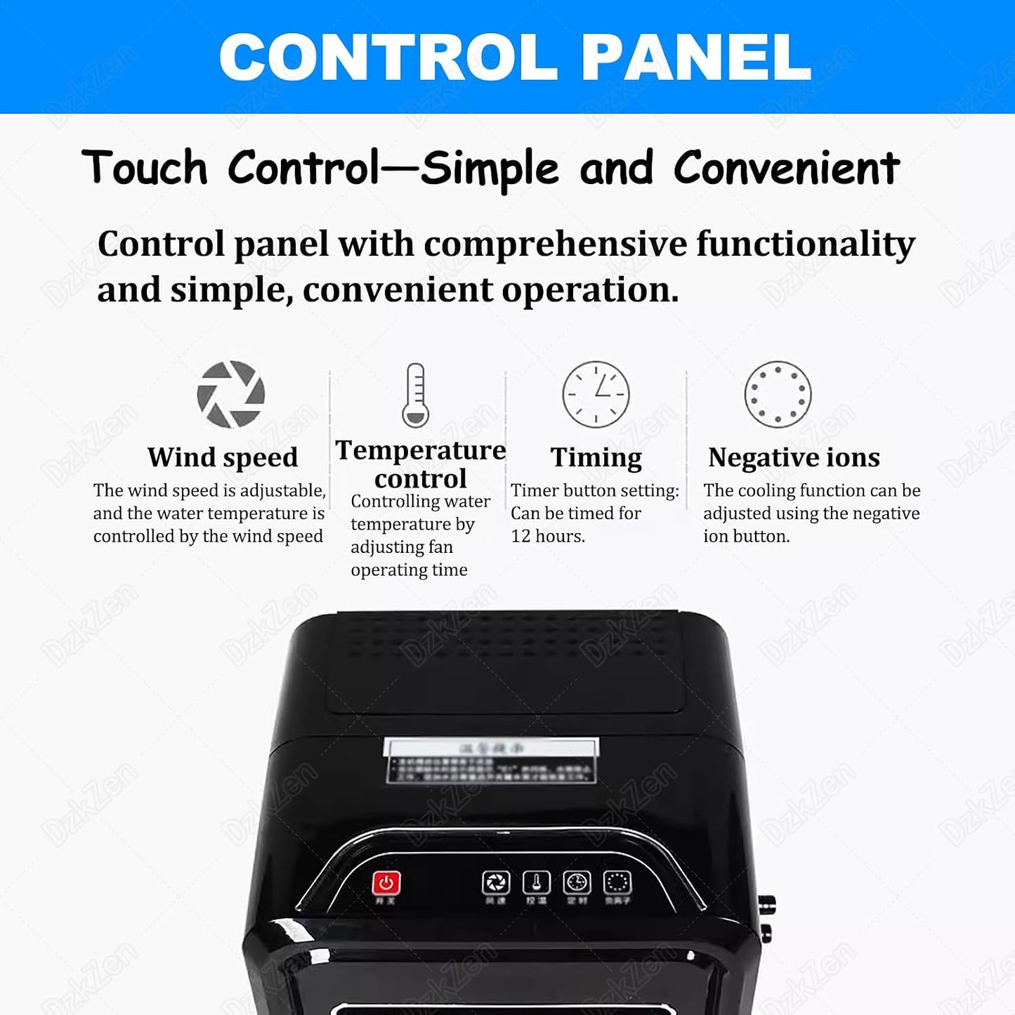 Cooling Mattress Pad with Remote Control, Bed Fan Cooling System, with 4 Speeds & Timer, 2.5l Capacity, Quiet Operation, Water Return for Hot Sleepers 160cm*70cm