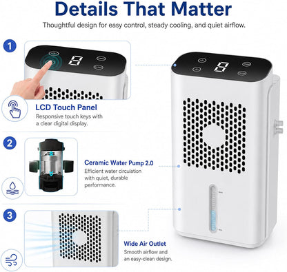 Bed Cooling System with LCD Display & Silent Water Pump Single | Portable Mattress Cooler for Hot Sleepers, Night Sweats Relief, Summer Sleep Optimization for Single/Double Beds