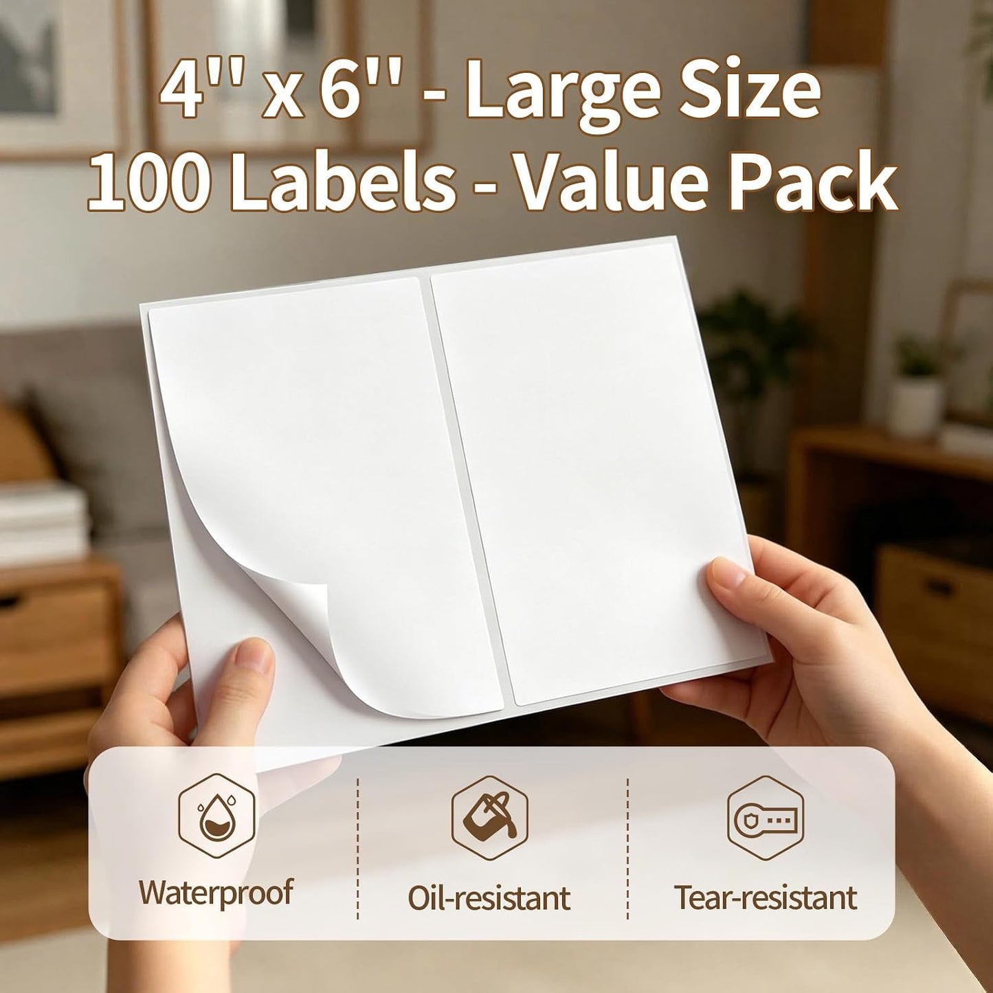 300 Labels Removable Food Labels, HUOJI 1 x 2 Kitchen Labels | 150 Labels per Roll, Date Stickers for Freezer, Refrigerator Food Containers, No Residue(2 Rolls, 2 Colors)