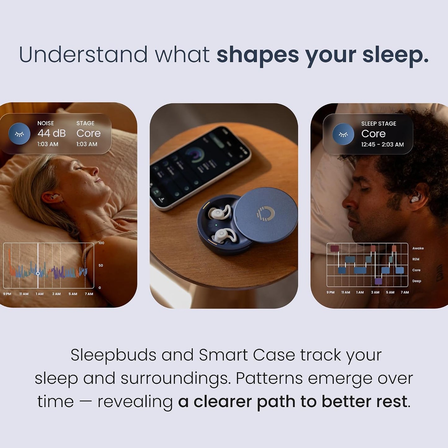 Ozlo Sleepbuds® 2 - Sleep Earbuds, Snoring & Noise Masking Headphones | All-Night Side-Sleeper Comfort, Ultra Small Fit, 14-hr Battery, 50+ Sleep Sounds, In-Ear Alarm, Reliable Bluetooth Connection
