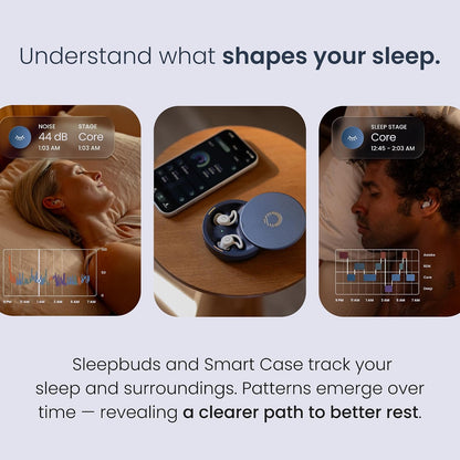 Ozlo Sleepbuds® 2 - Sleep Earbuds, Snoring & Noise Masking Headphones | All-Night Side-Sleeper Comfort, Ultra Small Fit, 14-hr Battery, 50+ Sleep Sounds, In-Ear Alarm, Reliable Bluetooth Connection