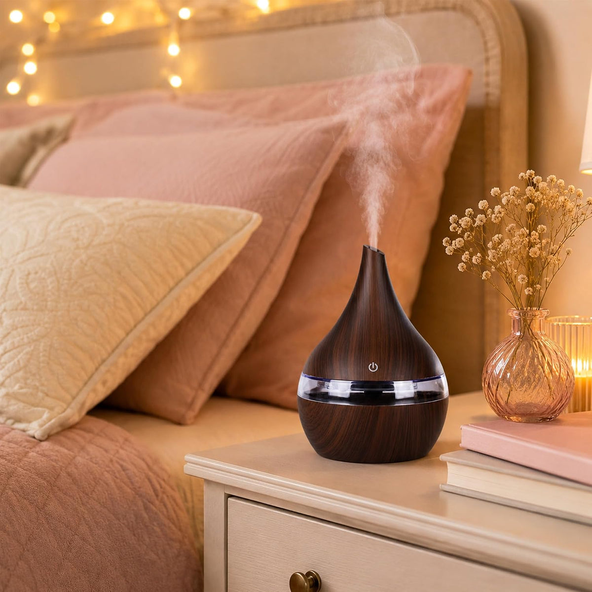 300ml Cool Mist 7 Colorful Lights Humidifier, 10-20 Hour Runtime for Plants