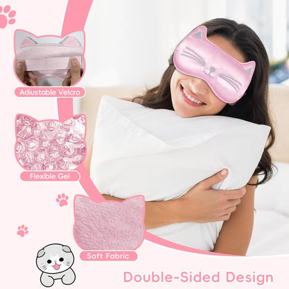 my novel things Cooling Eye Mask and Plush Sleep Mask for Woman 2PCS