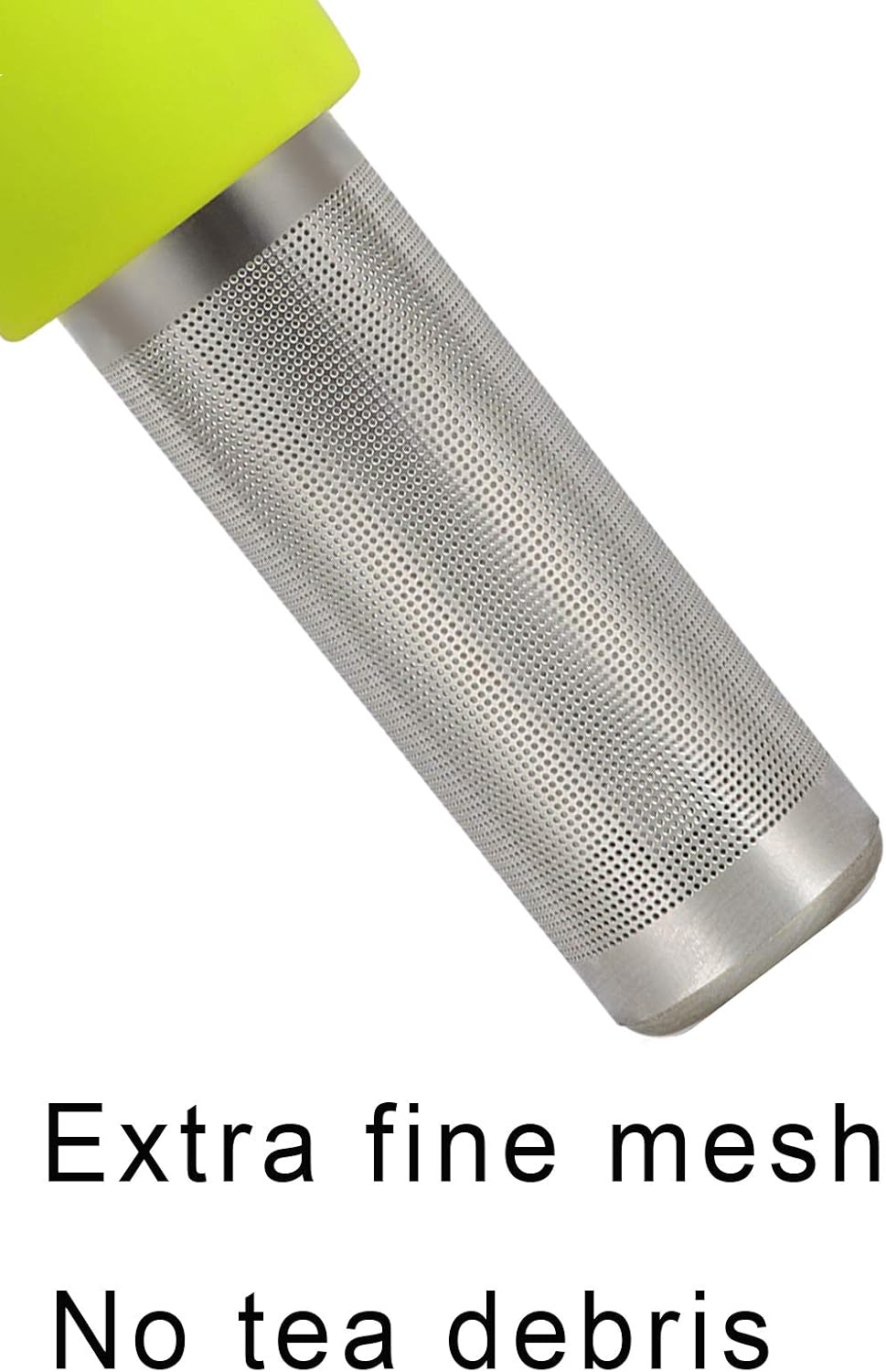 Leden Tea Infuser for Loose Leaf Tea Cute Tea Strainer Ball Stainless Steel Extra Fine Mesh Tea Steeper Filter for Cup Mug Silicone Handle Grey