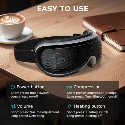 ALLJOY Eye Massager with Heat and Cooling, FSA Eligible HSA | Eye Massager with Removable Gel Mask, Birthday Gifts for Women Men Her Him Eye Care Devices for Migraine, Reduce Dry Eyes