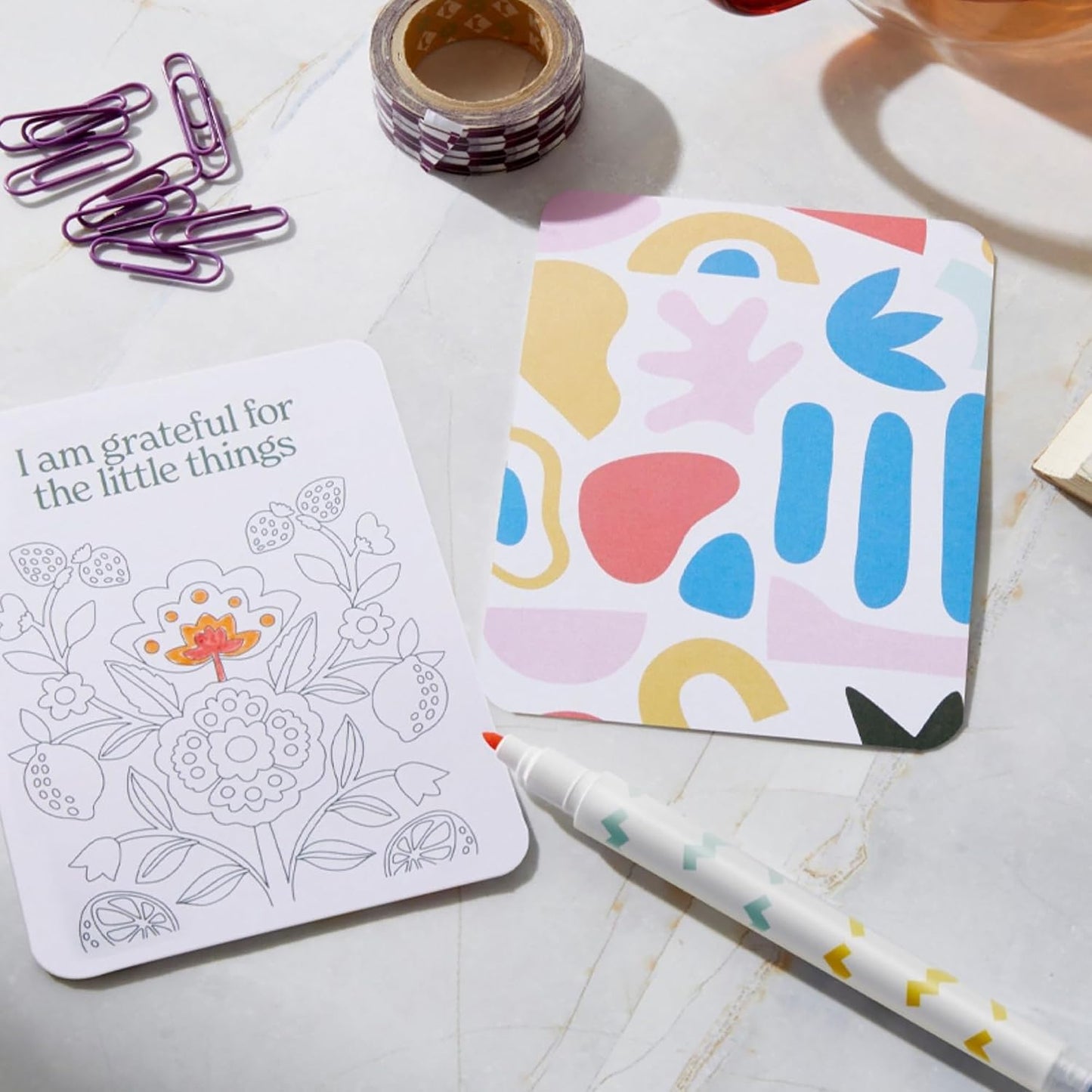 Color Your Own Affirmation Cards – Creative Mindfulness & Positivity Kit