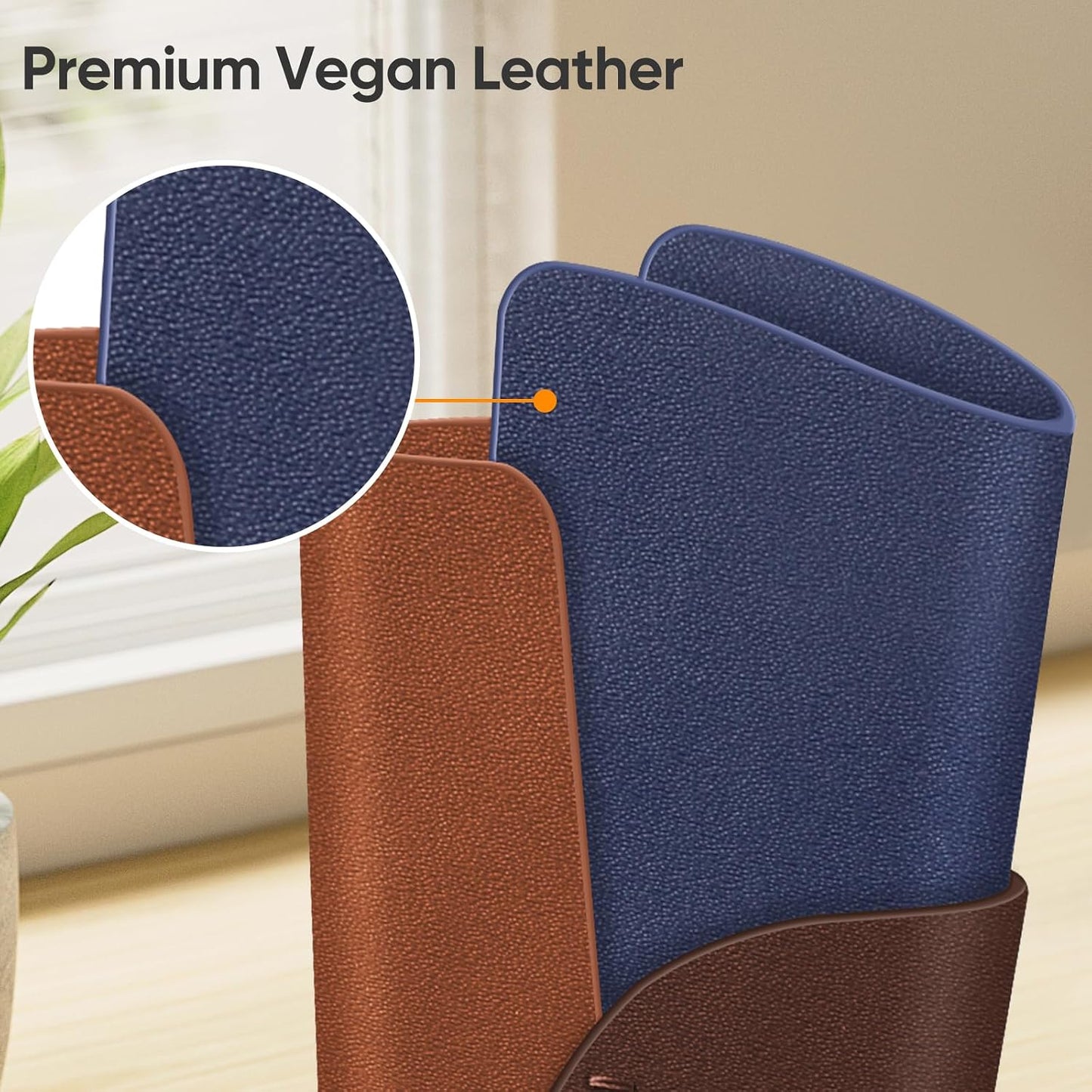 FINTIE Eyeglasses Holder, Vegan Leather Glasses Stand Case For Nightstand | Nightstand Glasses Holder, Desktop Organizer, For Glasses/Remote/Pen Storage, Small Item Storage, Anti-Scratch