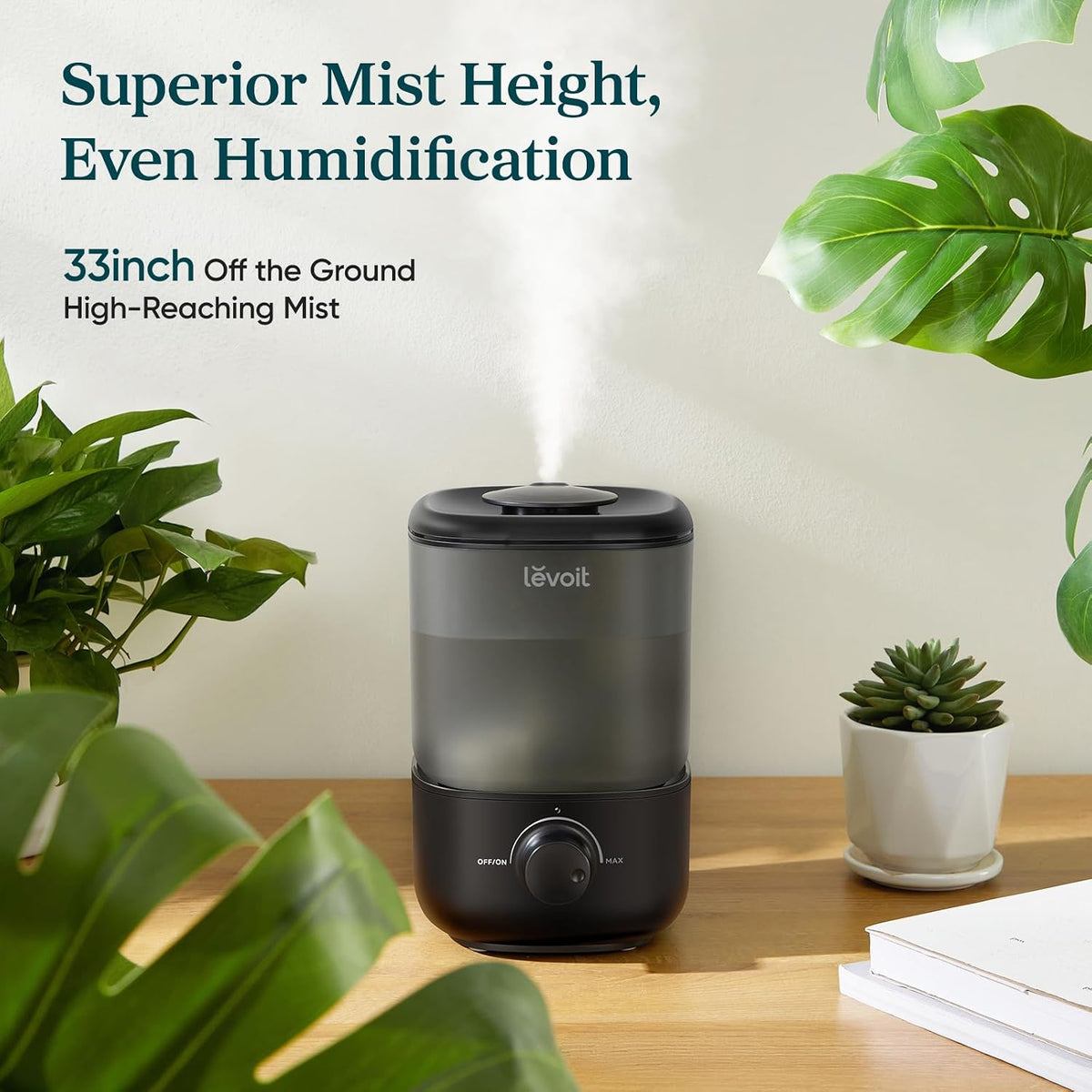 Levoit Humidifiers for Bedroom, Smart Warm and Cool Mist, Symptom Relief