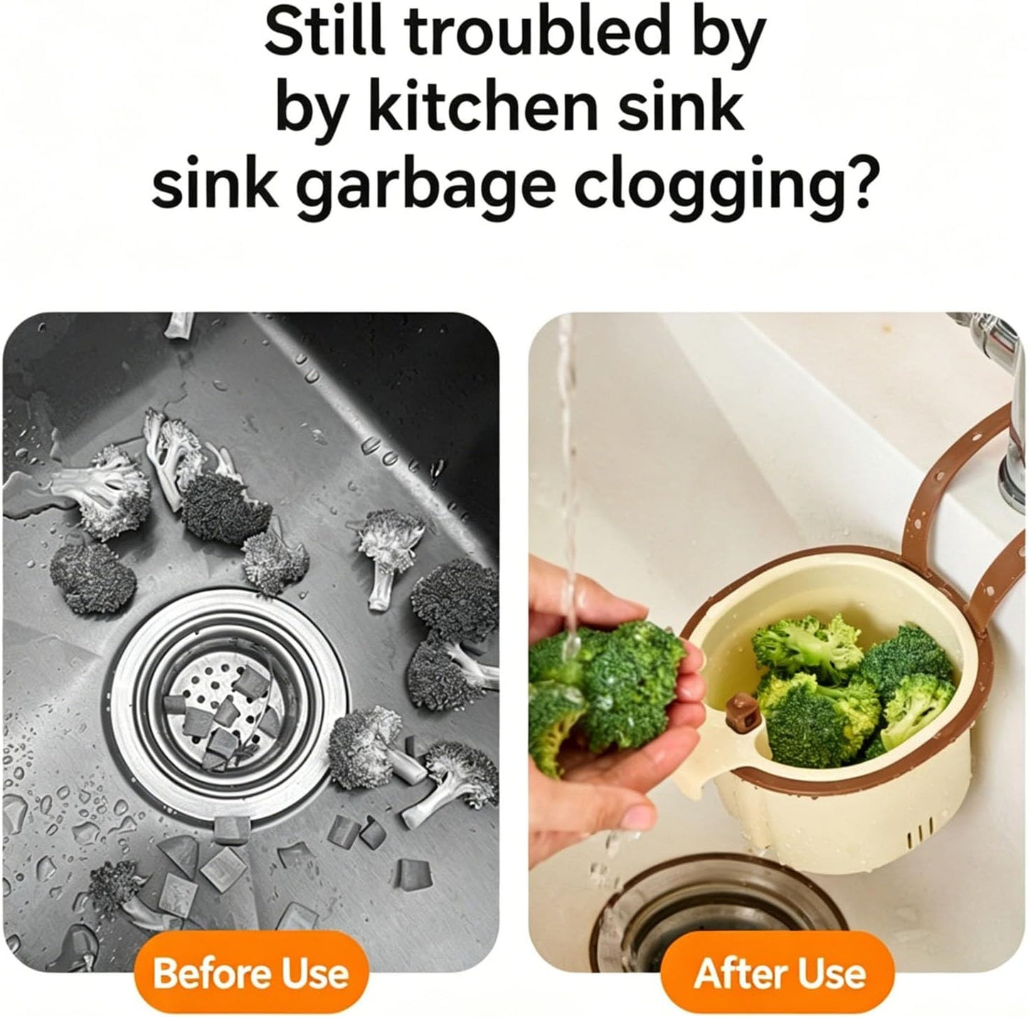 Hanging Sink Drain Basket,2026 New Cactus Kitchen Sink Strainer Basket,Self-Cleaning Faucet Hanging Filter Basket, Multifunctional Kitchen Sink Strainer Press Automatic Dumping Basket，Green