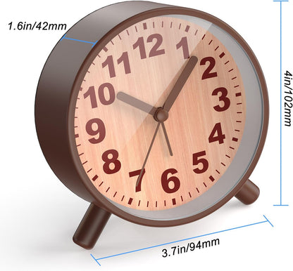 Analog Alarm Clock Night Ligh Battery Operated for Bedroom