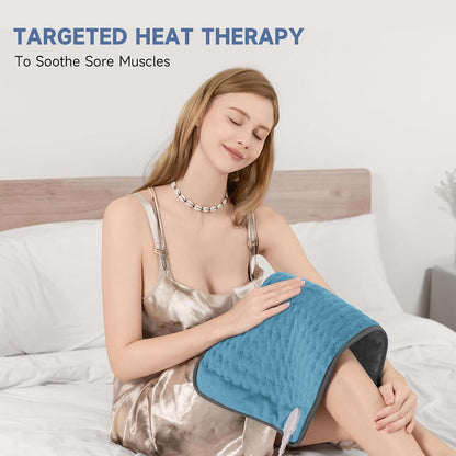 Heating Pad for Back, Neck, and Shoulder Pain Relief, Electric Heat Pad with 6 Heat Levels, Moist Heat Option, Auto Shut-Off, Birthday Christmas Gift for Women Men Mom Dad Grandma, Gift for her
