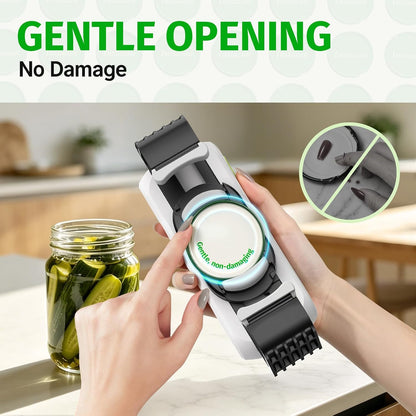 INSTACAN Effortless Electric Jar Opener Easy Opens Twist-Lid, One Handed Automatic Jar Opener for Weak Hands & Seniors with Arthritis, Battery Operated Essential Kitchen Gadgets Gift for Home