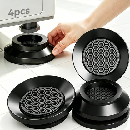 Anti Vibration Pads for Washing Machine with Powerful Sucker, Anti Vibration Pads Vibration Absorber,Washer and Dryer Stand,Stops Washer Dryer Prevents Noise, Washing Machine Stand |Grey, 4pcs|