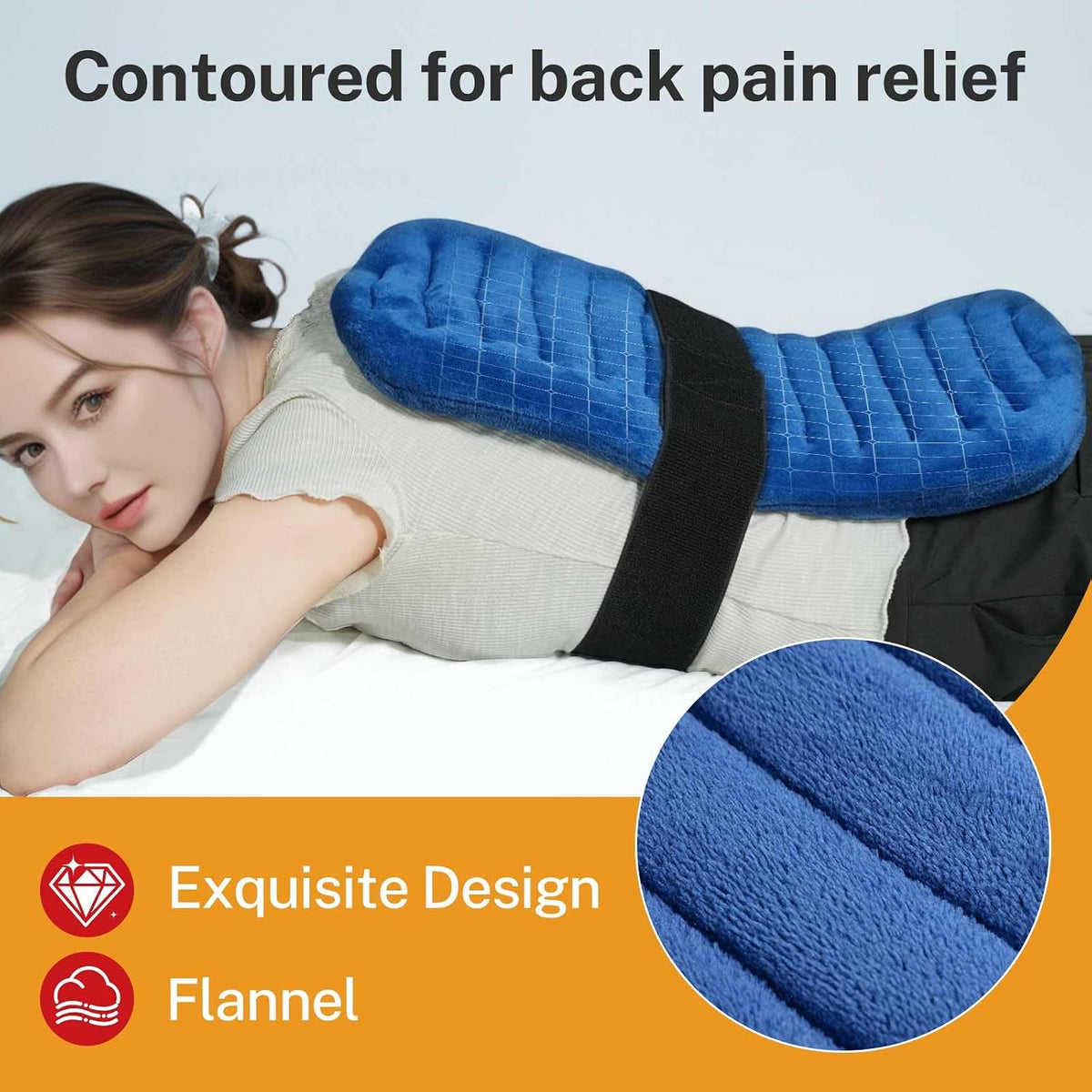Extra Large Heating Pad Microwavable for Back with Moist Heat, Flaxseeds Heating Pads for Full Back, Neck and Shoulders, Stomach Cramps, and Muscle Aches,for Both Hot and Cold Therapy - Navy Blue
