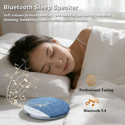 Pillow Speaker for Sleeping, Ultra-Thin Bluetooth Sleep Speaker Under Pillow for Side Sleepers, 7-Day Battery Life, Private Bedtime Audio with Auto-Off Timer, Blue