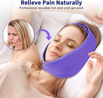 Wisdom Teeth Ice Pack Head Wrap for Pain Relief - Cold Hot Therapy for Face
